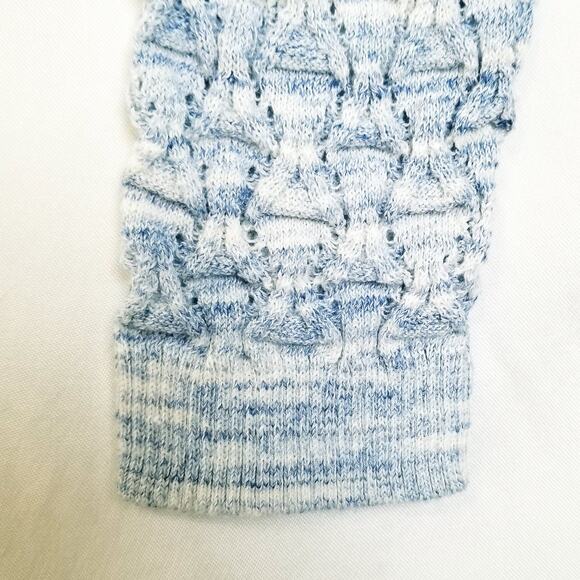 Leo & Nicole Women's Long Sleeve Knit Pull Over Sweater Blue White Size L - Picture 5 of 9